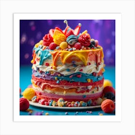 Rainbow Cake 2 Art Print