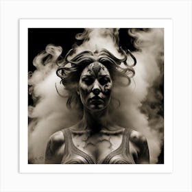 Let Your Inside Out Photo Smoke Realistic Dark Art Art Print