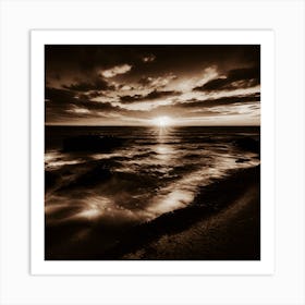 Sunset On The Beach 1050 Art Print