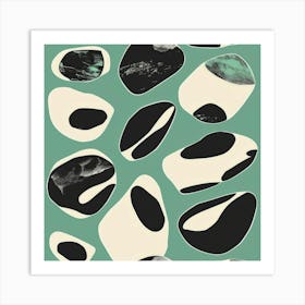 Black And White Marbles Art Print