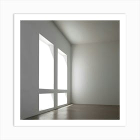 Empty Room With Windows 6 Art Print