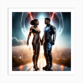 Futuristic Couple 61 Art Print