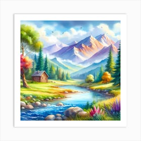 Landscape Painting 44 Art Print