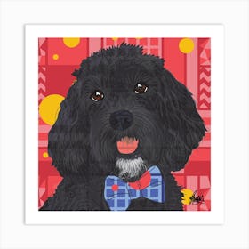 Maisie Black Cockapoo Dog Square Art Print
