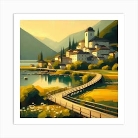 Landscape Painting 126 Art Print