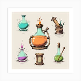 Apothecary Jars Art Print