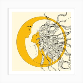 Sun And Moon Art Print