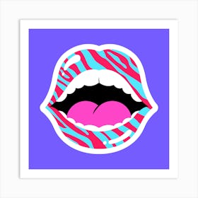 Read My Lips - Wild Red Art Print