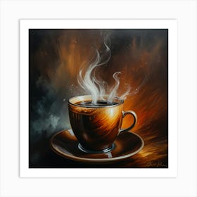 Coffee On A Saucer Art Print