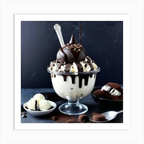 Chocolate Ice Cream Art Print