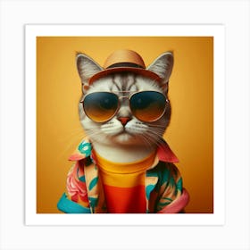 Cat In Sunglasses 1 Art Print