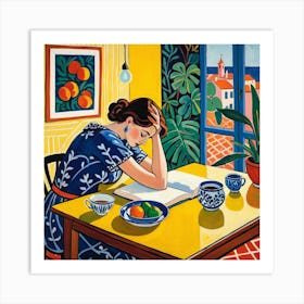 Woman Reading 4 Art Print