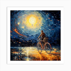 Night On A Bike Art Print