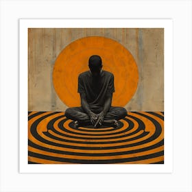 Meditating Man Art Print