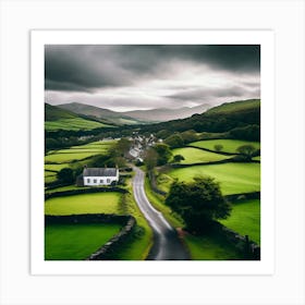 Country Road In Wales Art Print