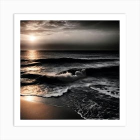 Sunset At The Beach 534 Art Print