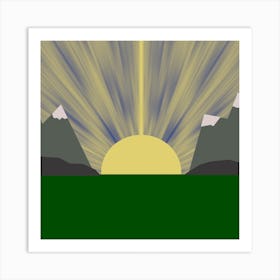 Sunrise Over Mountains Art Print