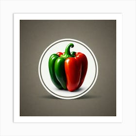 Red And Green Pepper 2 Art Print