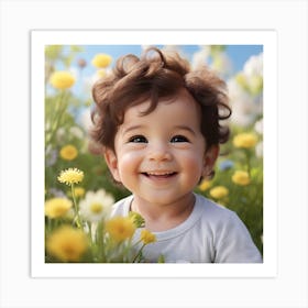 Portrait Of A Baby Art Print