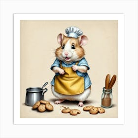 Chef Hamster 27 Art Print