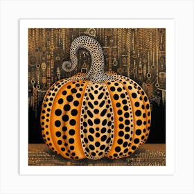 Yayoi Kusama Inspired Halloween Pumpkin Art Print