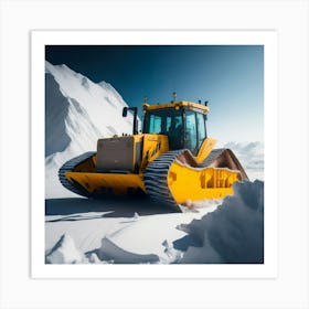 Buldozer Snow (5) Art Print