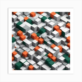 Abstract Cubes 8 Art Print