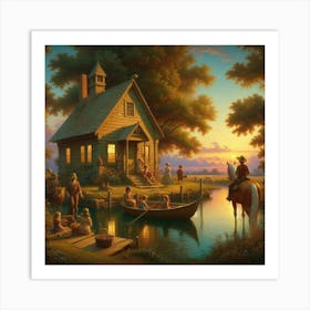 Halo cottage Art Print