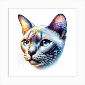 Creative Feline Cat Artwork 92 Art Print