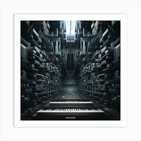 Piano In Space Art Print