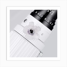 Flower On A Camera Lens Art Print