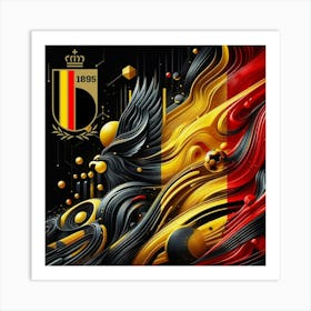 Belgium National Football Team Logo Wall Art 7 Art Print