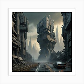 Futuristic Cityscape 1 Art Print