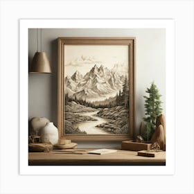 Mountain Landscape Print Art Print