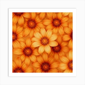 Orange Daisies Art Print