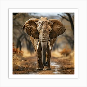 Elephant In The Wild Art Print