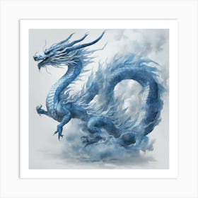 Blue Dragon Art Print