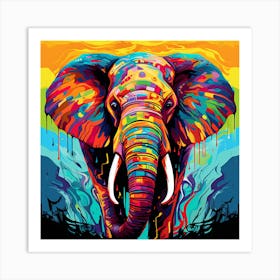 Elephant Painting 20 Art Print