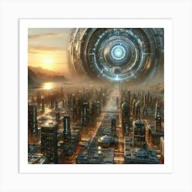 Futuristic City 12 Art Print