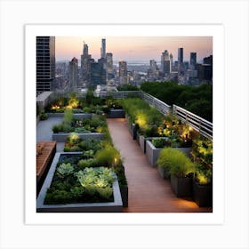 Rooftop Garden 2 Art Print