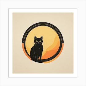 Cat In A Circle Art Print