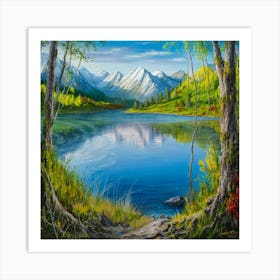 Lake In The Mountains 12 Art Print