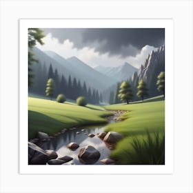 Landscape Painting 113 Art Print