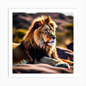 Lion art 17 Art Print