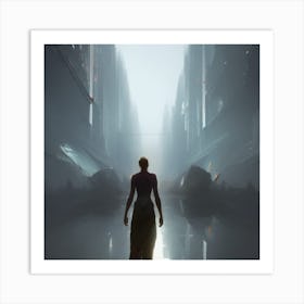 Futuristic Cityscape Art Print