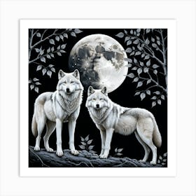 Wolf Moon Art Print