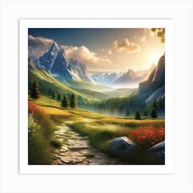 Landscape Painting 169 Art Print