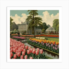 Tulips In The Garden 14 Art Print