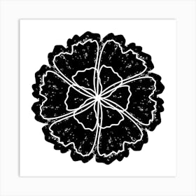 Black And White Flower 4 Art Print