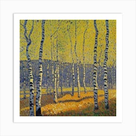 Birch Trees in the Sun 1 Art Print